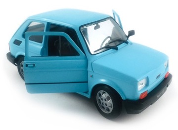 FIAT 126P MALUCH MODEL PRL WELLY 1:21 NIEBIESKI
