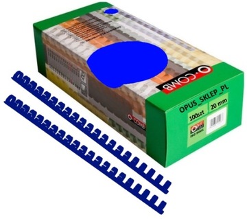 Гребни для переплета, упаковка 20мм. 100 шт синий