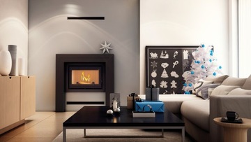 КАМИННАЯ ВЕНТИЛЯЦИОННАЯ РЕШЕТКА ЛЮФТ 6х60 мм Черный 6х60 см