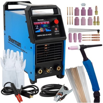 Spawarka inwertorowa TIG 200A Sherman AC DC LCD