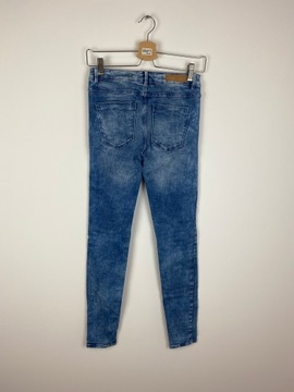 Cieniowane spodnie jeansy z rozdarciami Zara S/36