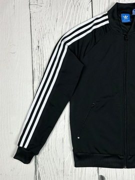 ADIDAS ORIGINALS Bluza Track Rozpinana Damska Duże Logo na Plecach r. XS