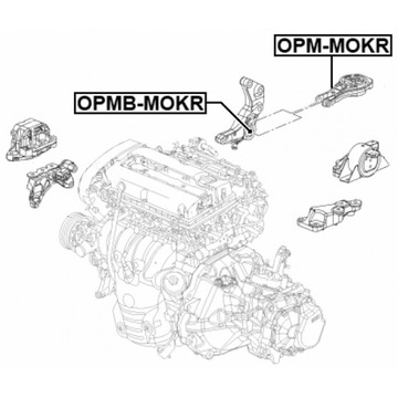 OPEL MOKKA ULOŽENÍ MOTORU PŘEVODOVKY ZADNÍ