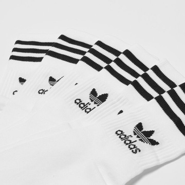 Skarpetki wysokie adidas Crew Socks Originals 3 pary paski białe 37-39