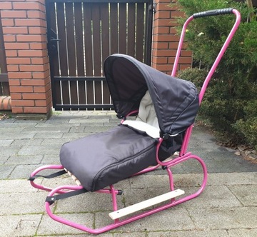 SANKI EVO +PCHACZ +CIEPŁY ŚPIWOREK+BUDKA +PODNÓŻKI