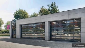 Промышленные секционные откидные гаражные ворота для зала и дома, Коричневый Антрацит