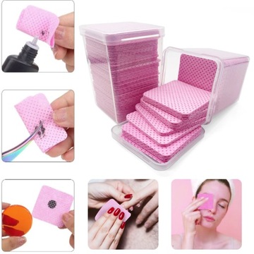 БЕЗПЫЛИ ПЕРФОРИРОВАННЫЕ КОСМЕТИЧЕСКИЕ ПОдушечки В КОРОБКЕ С РОЗАМИ 200ШТ.