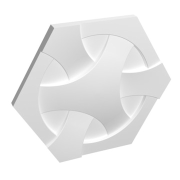 Styropianowy panel ścienny 3D Hexagon nr 1