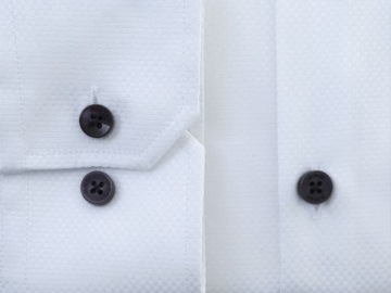 Biała koszula męska splot w kratkę MMER LIMITED 443 188-194 / 50-Regular