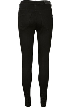 Vero Moda Czarne Damskie Jeansy Spodnie Jeans Rurki Skinny Long XS 34