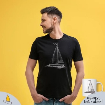 Мужская футболка Sail Boat Серая XXL