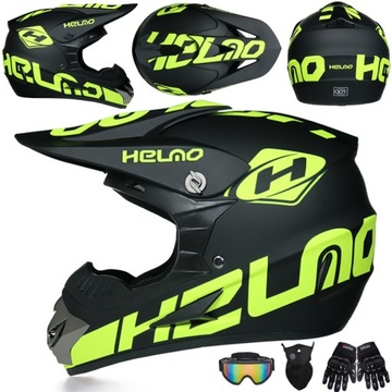 Dziecięcy zestaw Endurance Motocross ATV Kask+ Rękawiczki + Gogle