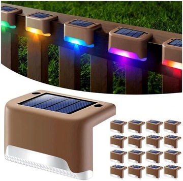 LAMPKI SOLARNE ŚCIENNA KINKIET OGRODOWE LED 4 SZT
