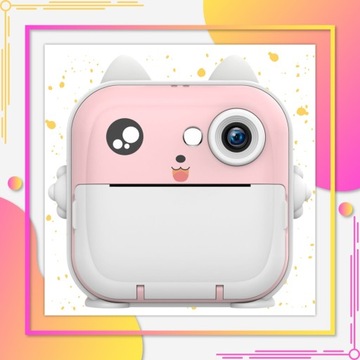 МИНИ-ПРИНТЕР МГНОВЕННОЙ КАМЕРЫ ДЛЯ ДЕТЕЙ DRUKUŚ + 11 РОЛИКОВ + НАКЛЕЙКИ