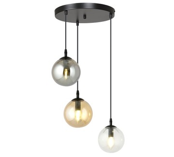 DESIGNERSKA LAMPA WISZĄCA NOWOCZESNA SZKLANE KLOSZE