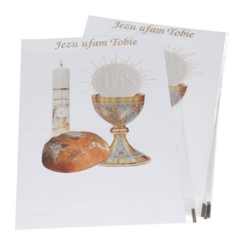 TOREBKA FOLIOWA PIERWSZA KOMUNIA ŚWIĘTA 5SZT CELOFAN