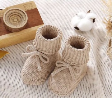 CHRISTMAS BABY BABY SHOES 7 см для крестин из хлопка 0-3 месяца