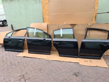 DRZWI PRAWE LEWE PRZÓD TYŁ CITROEN C4 I 5D CZARNE KTV CZARNY
