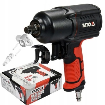 ПНЕВМАТИЧЕСКИЙ УДАРНЫЙ КЛЮЧ YATO ДЛЯ КОЛЕС 1/2 1700 Нм КОМПОЗИТНЫЙ YT-09544