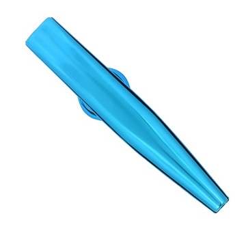 прочный металлический музыкальный инструмент с флейтой казу и ртом (синий)