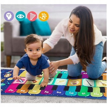 МУЗЫКАЛЬНЫЙ КОВРИК 120Х48 см ТАНЦЫ ФОРТЕПИАННЫЕ ПЛАСТИНКИ