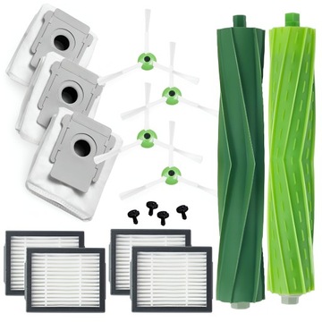 ZESTAW do iROBOT ROOMBA FILTRY SZCZOTKI ROLKI WORKI I3+ I7+ I6+ I5+ E5+ E4+