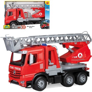 STRAŻ MERCEDES AROCS STRAŻAK DRABINA ARMATKA LENA duża 49 cm