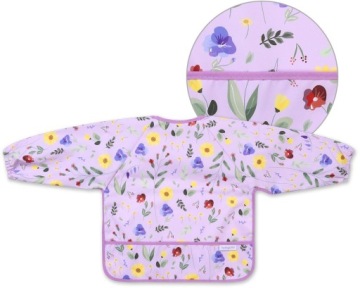 BABYONO ДЕТСКИЙ ФАРТУК С РУКАВАМИ НАГЛУЖИТЕЛЬ С ДЛИННЫМИ РУКАВАМИ 6м+