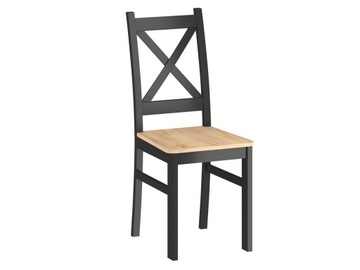 Krzesło DREWNIANE CARLO czarne/dąb złoty CRAFT