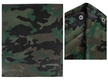 PŁACHTA PLANDEKA BIWAKOWA MFH TENT TARP 300x400cm 1450g Polowy WOODLAND