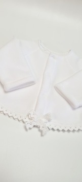 Белое болеро (свитер) из флиса R56/62.