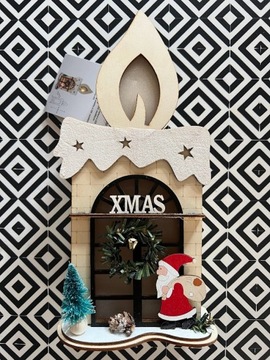 Новогодняя статуэтка WINTER DECORATION MDF LED CHRISTMAS