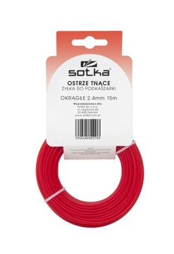 ŻYŁKA TNĄCA DO KOS, PODKASZAREK OKRĄGŁA 2,4 mm 15m
