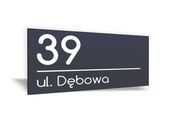 АДРЕСНАЯ ТАБЛИЧКА БОЛЬШАЯ АНТРАЦИТОВЫЙ Номер дома