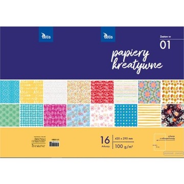 Zeszyt papierów kreat. TETIS A3 100g. 16 ark. KB03
