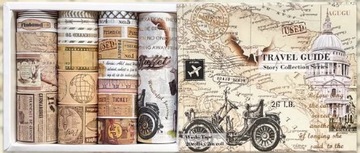 WASHI TAPE 20 SZT VINTAGE JOURNALING RETRO