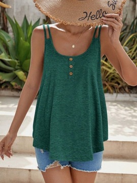 SHEIN ZIELONY CIĄŻOWY TOP NA RAMIĄCZKACH GUZIKI XL 71456