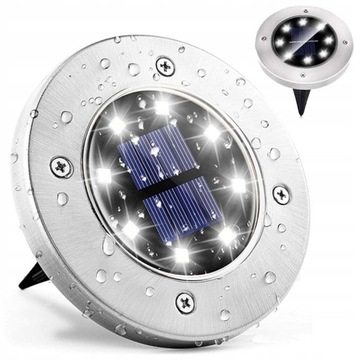 LAMPA SOLARNA LED OGRODOWA SOLARNE LAMPKI 8SZT