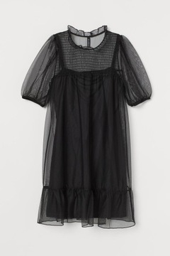 H&M Sukienka z bufiastym rękawem rozm.40,L