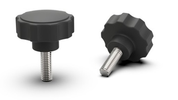 POKRĘTŁO GWIAZDOWE ŚRUBA M6x58 PÓŁGWINT INOX 4SZT