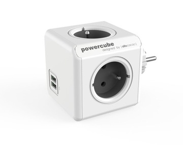 Listwa zasilająca PowerCube Original USB - szara