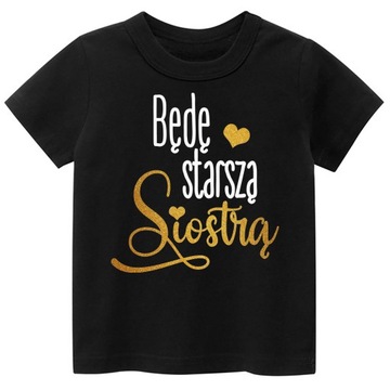 Koszulka t-shirt Będę starszą siostrą r. 122