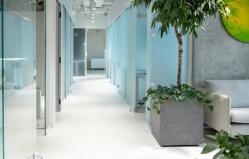 Подставка для цветов Цветочный горшок на колесах KARO 40X40см h39см цвет АНТРАЦИТ