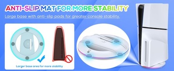 RGB STOJAK PIONOWY ORGANIZATOR STACJA ŁADUJĄCA DO PS5 SLIM 2023