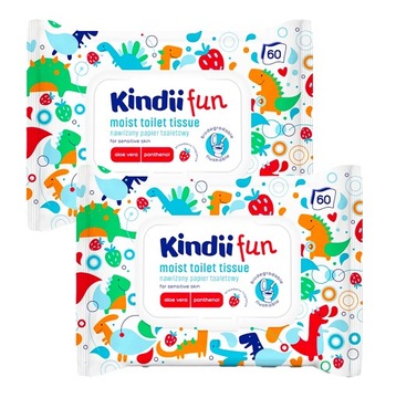 Kindii fun NAWILŻANY zapachowy PAPIER TOALETOWY MOKRE CHUSTECZKI
