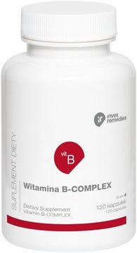 WITAMINA B-COMPLEX 120 kapsułek wegańskich Suplement diety INVEX Remedies