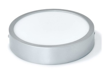 PANEL LED NATYNKOWY OKRĄGŁY SREBRNY 18W PLAFON