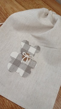 Lniany worek na prezenty . handmade 100%