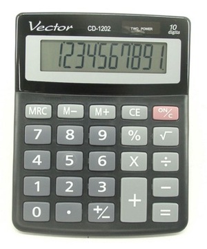 Kalkulator Vector CD-1202 BLK