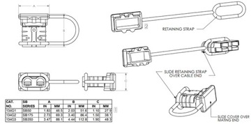 РЕЗИНОВАЯ ПРОБКА Вилка ANDERSON 50А КРАСНАЯ 1 шт.
